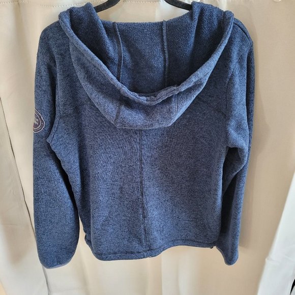 North Worn Mens Jacket Medium Blue Full Zip Hoodie Pockets Norwegian 157738 - Picture 3 of 9